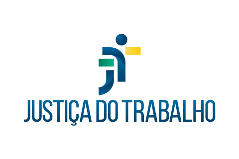 Símbolo gráfico da Justiça do Trabalho em azul, verde e amarelo.